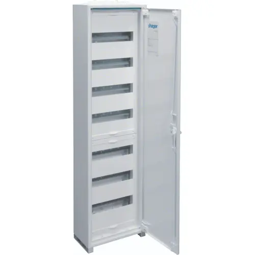 Hager FWB71P opbouwverdeler leeg 84-modulen 1100x300mm 7 rijen van 12 modulen wit