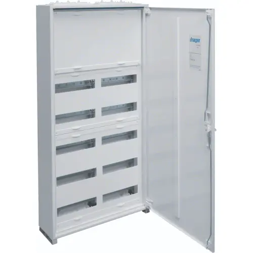 Hager FWB72N opbouwverdeler leeg 168-modulen 1100x550mm 7 rijen van 24 modulen wit