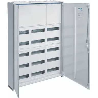 Hager FWB73N opbouwverdeler leeg 252-modulen 1100x800mm 7 rijen van 36 modulen wit