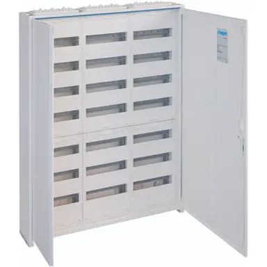 Hager FWB73P opbouwverdeler leeg 252-modulen 1100x800mm 7 rijen van 36 modulen wit