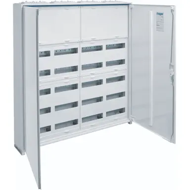 Hager FWB74N opbouwverdeler leeg 336-modulen 1100x1050mm 7 rijen van 48 modulen wit