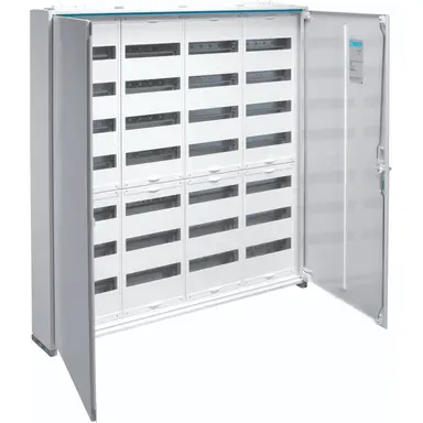 Hager FWB74P opbouwverdeler leeg 336-modulen 1100x1050mm 7 rijen van 48 modulen wit