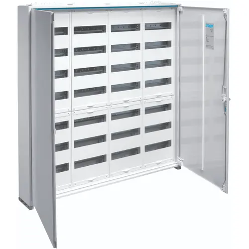 Hager FWB74P opbouwverdeler leeg 336-modulen 1100x1050mm 7 rijen van 48 modulen wit