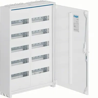 Hager FWB52P opbouwveldverdeler leeg 120-modulen 5 rijen van 24 modulen ip44 wit
