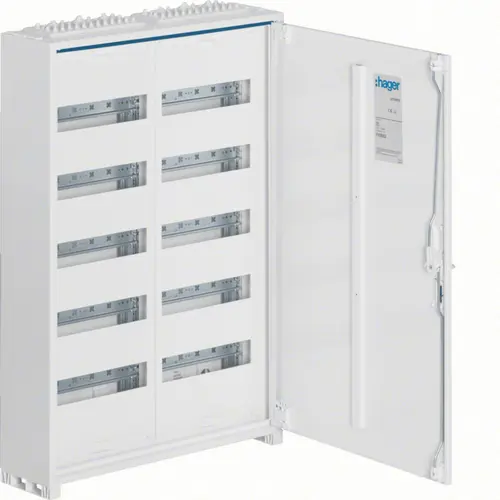 Hager FWB52P opbouwveldverdeler leeg 120-modulen 5 rijen van 24 modulen ip44 wit