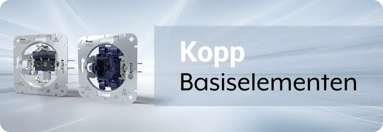 Kopp basiselementen voor schakelaars, dimmers en stopcontacten