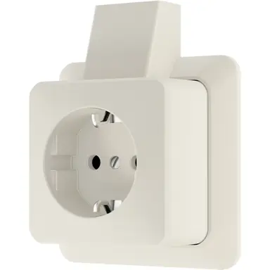 JUNG 620 A SM opbouw wandcontactdoos 16A randaarde met montageplaat en kabelinvoer AP600 creme