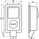 JUNG 646 A SM opbouw combinatie wisselschakelaar/wandcontactdoos zonder randaarde met montageplaat en kabelinvoer AP600 creme