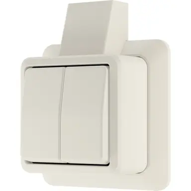 JUNG 605 A SM opbouw serieschakelaar 10A met montageplaat en kabelinvoer AP600 creme