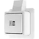 JUNG 631 A SM WW opbouw impulsdrukker 1-polig maakcontact AP600 alpine wit