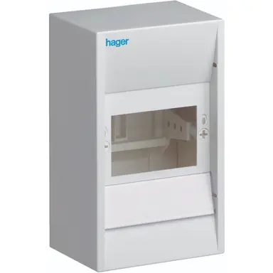 Hager GD104A miniverdeler 4-modulen 1xPE 110x180mm wit IP30