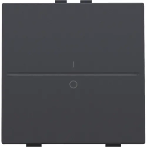 Niko 122-00002 enkelvoudige toets met opdruk 1-0 voor draadloze schakelaar met twee toetsen anthracite coated