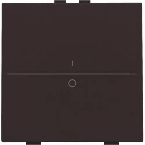 Niko 124-00002 enkelvoudige toets met opdruk 1-0 voor draadloze schakelaar met twee toetsen dark brown coated