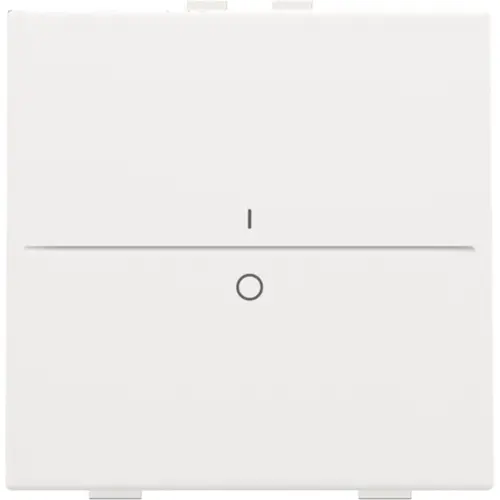 Niko 154-00002 enkelvoudige toets met opdruk 1-0 voor draadloze schakelaar met twee toetsen white coated