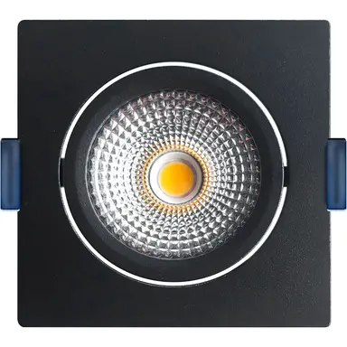 EcoDim ED-10026 LED-inbouwspot vierkant dim-to-warm dimbaar zaagmaat 75mm inbouwdiepte 23mm IP54 zwart
