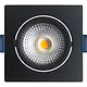 EcoDim ED-10026 LED-inbouwspot vierkant dim-to-warm dimbaar zaagmaat 75mm inbouwdiepte 23mm IP54 zwart