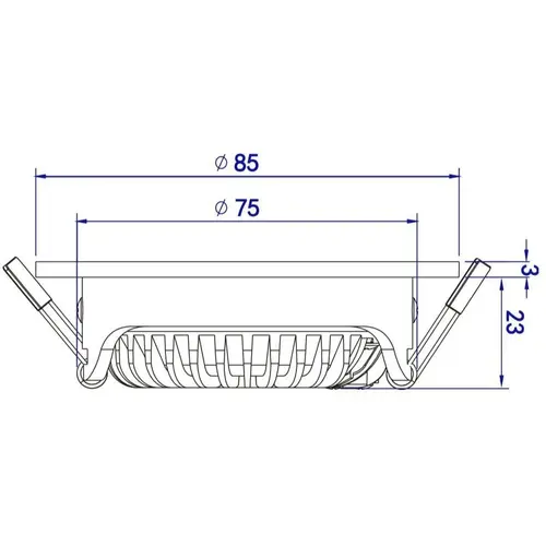 EcoDim ED-10026 LED-inbouwspot vierkant dim-to-warm dimbaar zaagmaat 75mm inbouwdiepte 23mm IP54 zwart