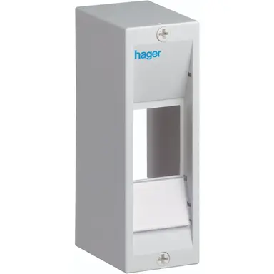 Hager GD102A opbouwverdeler 160x55x82mm 1-rij 2-modulen IP30
