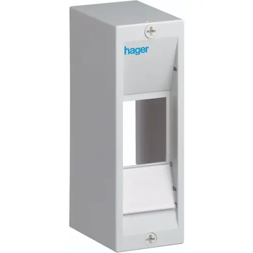 Hager GD102A opbouwverdeler 160x55x82mm 1-rij 2-modulen IP30