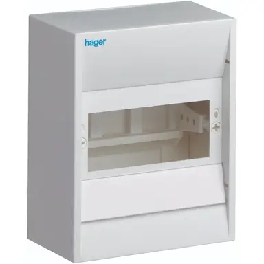 Hager GD106A opbouwverdeler 180x146x82mm 1-rij 6-modulen IP30