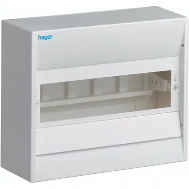 Hager GD110A opbouwverdeler 180x218x82mm 1-rij 10-modulen IP30
