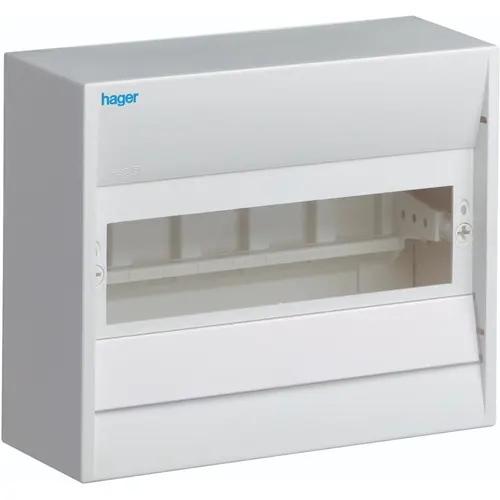 Hager GD110A opbouwverdeler 180x218x82mm 1-rij 10-modulen IP30