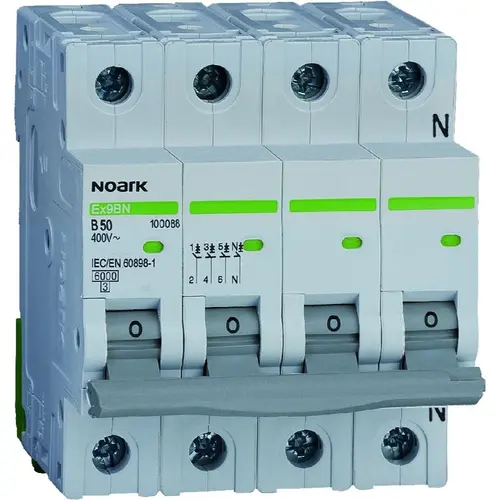Noark EX9BN 3PN B32 installatieautomaat 3p+N 32A B-karakteristiek 6kA