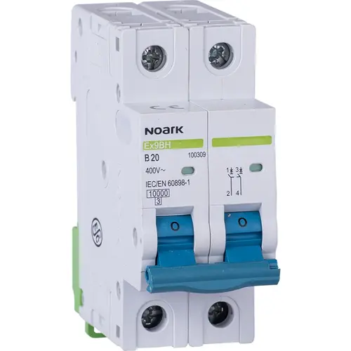 Noark EX9BH 2P C16 installatieautomaat 2P 16A C-karakteristiek 10kA