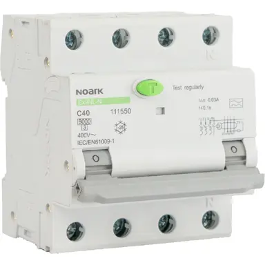 Noark EX9NL-N 3P+N C6 A 30 aardlekautomaat 3P+N 6A 300mA C-karakteristiek 6kA