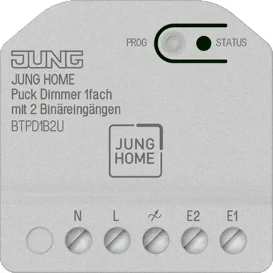 JUNG BT P D1 B2 U HOME Puck dimmer 1-voudig met 2 binaire ingangen