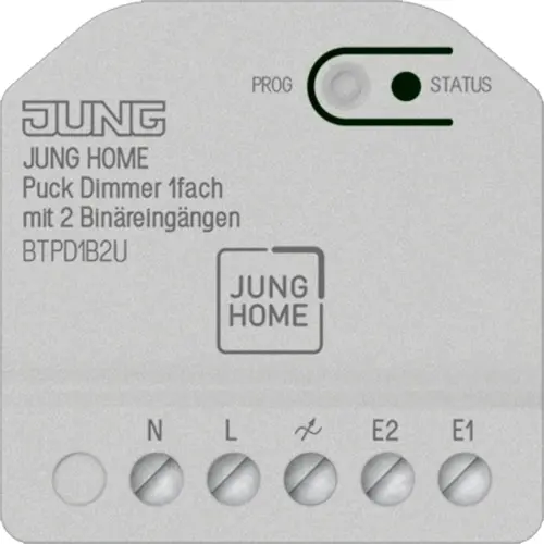 JUNG BT P D1 B2 U HOME Puck dimmer 1-voudig met 2 binaire ingangen