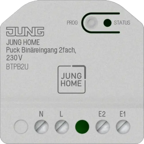 JUNG BT P B2 U HOME Puck binaire ingang 2-voudig 230 V