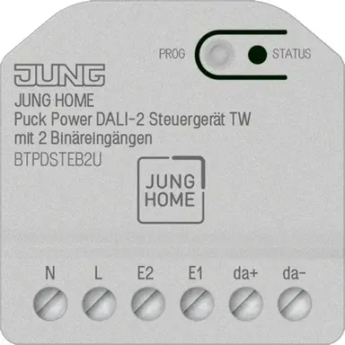 JUNG BT P DSTE B2 U HOME Puck power DALI-2 stuureenheid TW met 2 binaire ingangen
