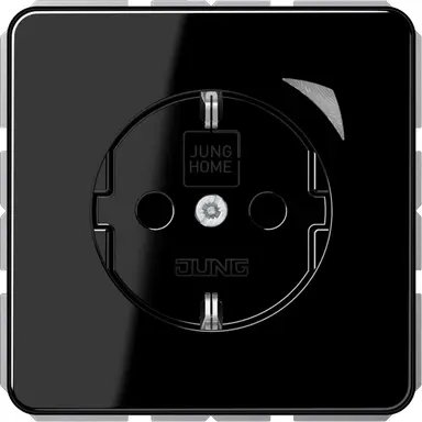 JUNG BT CD 1521 SE SW HOME wandcontactdoos randaarde Energy CD500 zwart glans