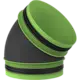 Duco 0000-7043 geïsoleerd aansluitstuk 45° D160 met rubber groen