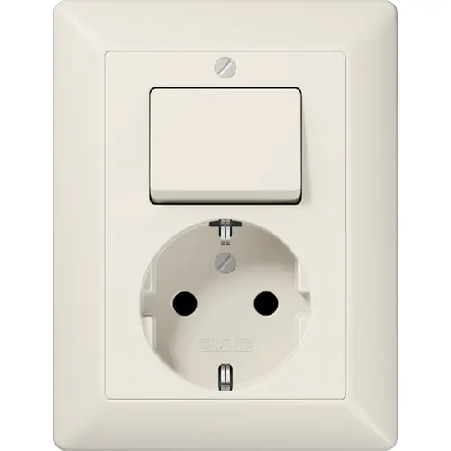 JUNG AS 5576 EU combinatie schakelaar/wandcontactdoos randaarde AS500 creme