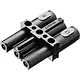Adels AC 166 GKU/ 3 ZW connector 3-polig zwart - set van 10 stuks