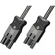 Adels AC166 VLCG/325 600 koppelsnoer halogeenvrij male / female 3-polig 2,5mm² 20A 6M zwart