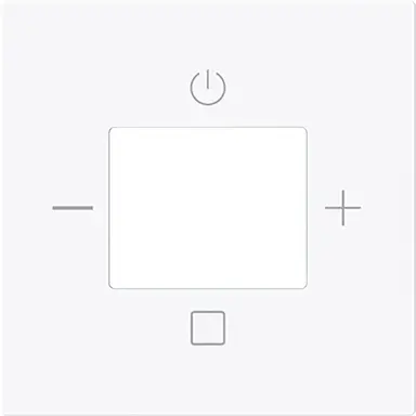 Busch-Jaeger 8252-44G-101 centraalplaat tbv digitale radio Art Linear studiowit glans