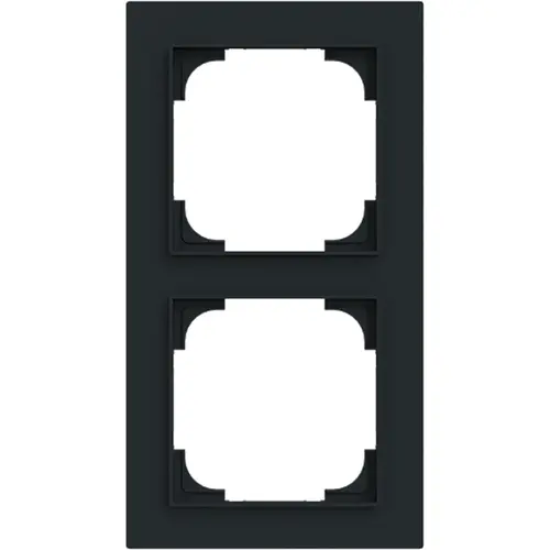 Busch-Jaeger 1722-45M afdekraam 2-voudig Art Linear zwart mat