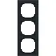 Busch-Jaeger 1723-45M afdekraam 3-voudig Art Linear zwart mat