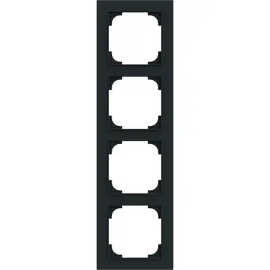 Busch-Jaeger 1724-45M afdekraam 4-voudig Art Linear zwart mat