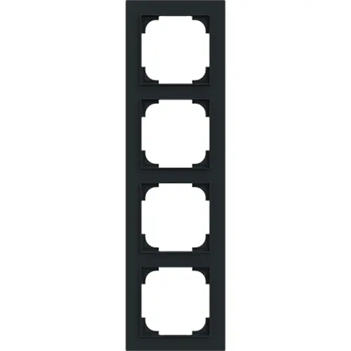 Busch-Jaeger 1724-45M afdekraam 4-voudig Art Linear zwart mat