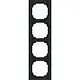 Busch-Jaeger 1724-45M afdekraam 4-voudig Art Linear zwart mat