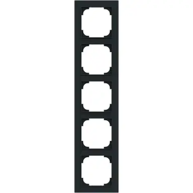 Busch-Jaeger 1725-45M afdekraam 5-voudig Art Linear zwart mat
