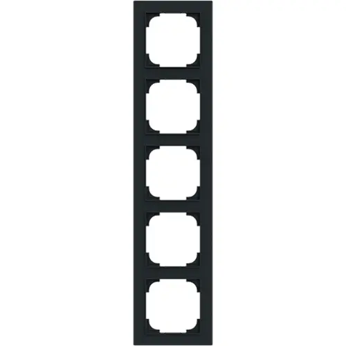 Busch-Jaeger 1725-45M afdekraam 5-voudig Art Linear zwart mat