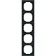 Busch-Jaeger 1725-45M afdekraam 5-voudig Art Linear zwart mat