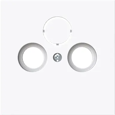 Busch-Jaeger 1743-44G centraalplaat antenne / COAX wandcontactdoos Art Linear studiowit glans