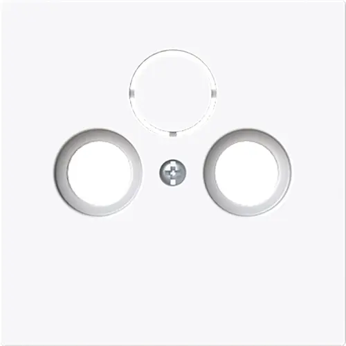 Busch-Jaeger 1743-44G centraalplaat antenne / COAX wandcontactdoos Art Linear studiowit glans