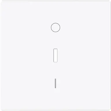 Busch-Jaeger 1788-44G schakelwip met transparant controlevenster en opdruk 0–1 Art Linear studiowit glans